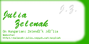 julia zelenak business card